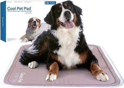 The Green Pet Shop Cool Pet Pad - Extra Large, Latte- Self-Cooling, Pressure Activated Mat for Dogs & Cats from 80+ lbs - Non-Toxic Gel, No Water Needed