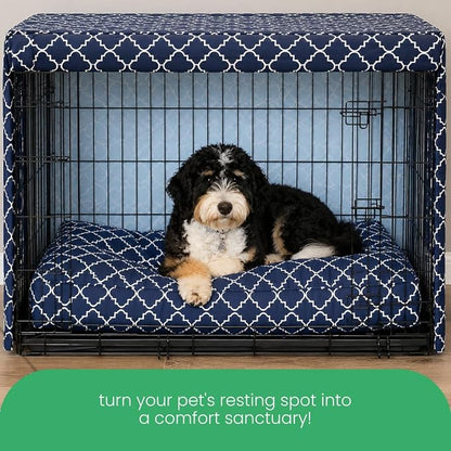 Molly Mutt Romeo & Juliet Dog Crate Cover, 100% Cotton Canvas Cover with 2 Roll-Up Panels, Ideal for Dog or Cat Crate, Durable, Washable, and Free of Harmful Chemicals, 30" x 21" x 24"