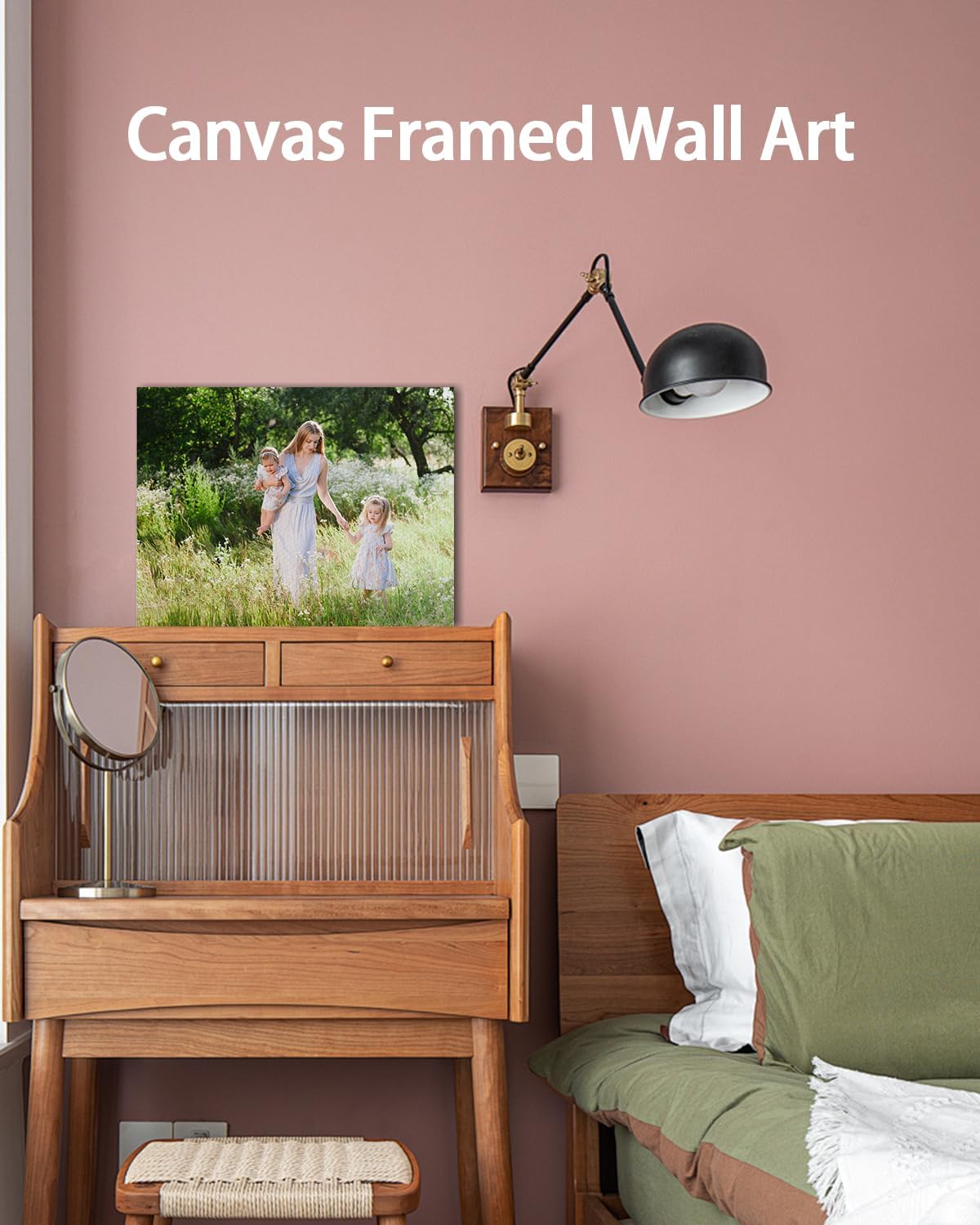 AbcCustomize Canvas Prints with Your Photos, Personalized Photo To Canvas Print for Bedroom, Living Room, Farmhouse Office Decor,Custom Canvas Wall Art for Gifts & Keepsakes, Ready to Hang