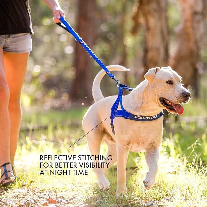 EzyDog Quick Fit Dog Harness, Soft Neoprene Padding - X-Small, Red | Fast One-Click Buckle, Adjustable Fit, Strong Reinforced Materials, Reflective Stitching, No Pull Dog Harness, Easy Walking
