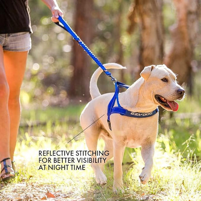 EzyDog Quick Fit Dog Harness, Soft Neoprene Padding - XX-Small, Orange | Fast One-Click Buckle, Adjustable Fit, Strong Reinforced Materials, Reflective Stitching, No Pull Dog Harness, Easy Walking