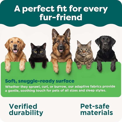 FurHaven Orthopedic Dog Bed for Medium Dogs, L-Shaped Chaise Mattress with Orthopedic Egg Crate & a Solid Orthopedic Foam Base for Joint Support, Washable Cover, Medium, Plush & Velvet, Platinum Gray