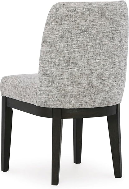 Signature Design by Ashley Burkhaus Traditional Upholstered Dining Chair, Set of 2, Dark Brown