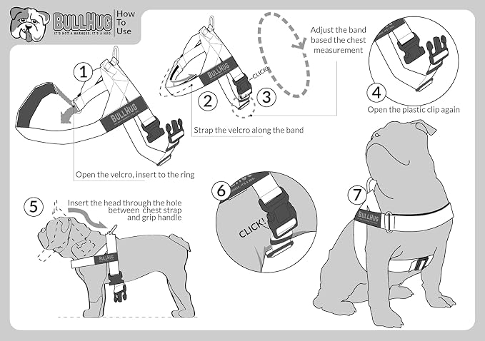 Adjustable Dog Harness– No Pull, No Choke – for English Bulldogs, French Bulldogs, Pugs & Broad-Chested Breeds – Easy, Safe Walks (Donuts, Large)