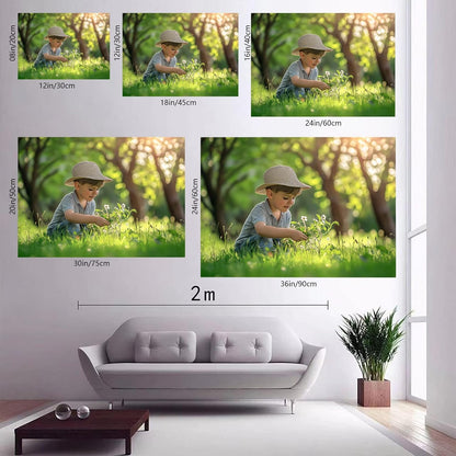 Custom Wall Art from Photo Personalized Canvas Pictures Customize Poster Personalized Picture Print with Your Photos for Home Wall Art Decor Keepsakes Unframed 18x12in