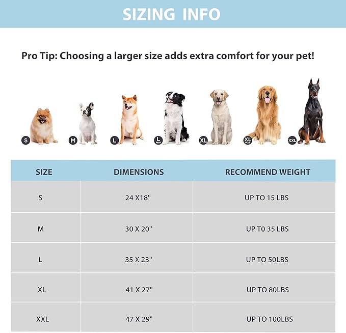 Cooling Dog Mat Q-Max>0.5 - Rapid Cooling Tech, Thin Breathable Crate Pad, Portable Washable Summer Mat, Chill Soothing Fabric - 35"x23" Large Dog, Blue