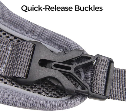 Cat Harness and Leash Set Escape Proof Tactical Extra Large Kitten Harness Emotional Support Cat Vest, Grey, XL
