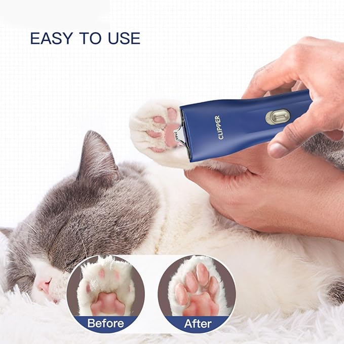 Dog Grooming Kit Clipper for Thick Coat Low Noise Cordless Cat Hair Trimmer Rechargeable Shaver Pet Grooming Tools for Small and Large Animals