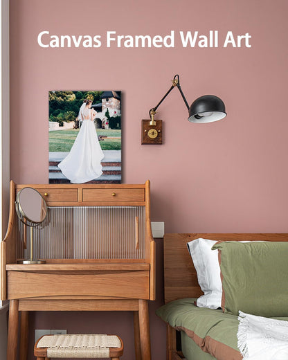 AbcCustomize Canvas Prints with Your Photos, Personalized Photo To Canvas Print for Bedroom, Living Room, Farmhouse Office Decor,Custom Canvas Wall Art for Gifts & Keepsakes, Ready to Hang