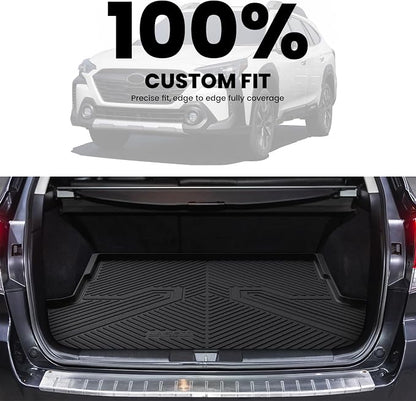 LASFIT Cargo Tray Liner for Subaru Outback 2020-2025 Trunk Mat, All Weather TPE Custom Fit Easy Clean Durable No-Curling Cargo Mat for Outback 2025 2024 2023 2022 2021 2020 Trunk Tray Liner, Black