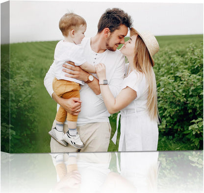AbcCustomize Canvas Prints with Your Photos, Personalized Photo To Canvas Print for Bedroom, Living Room, Farmhouse Office Decor,Custom Canvas Wall Art for Gifts & Keepsakes, Ready to Hang