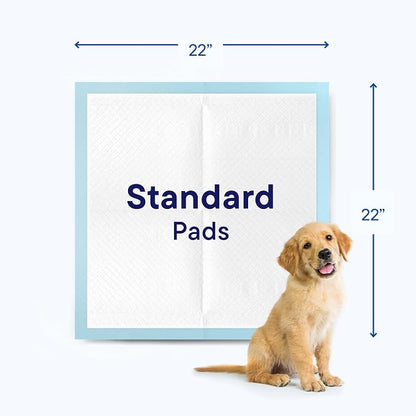 Puppy Pads Pet Pee Pads 22" x 22" [300-Count] Pet Training Disposable Pads, Compact Breed Pad, Leak-Proof, Bulk Case Pack - for Dachshunds, Shih Tzus, Pomeranians, Heavy Duty Surface Protector