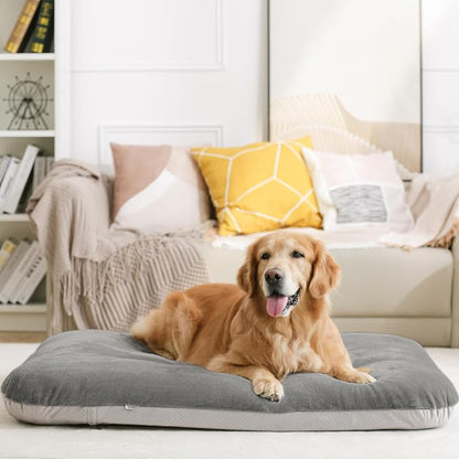 Magic Dog Super Comfy Dog Bed for Large Dogs, 47" Extra Large Washable Dog Bed with Removable Cover, Anti-Slip Bottom & High-Density Foam, Jumbo Size XL Dog Mattress