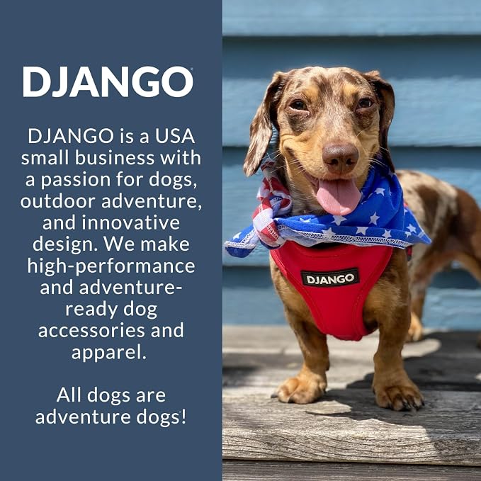 Adventure Dog Harness - Stylish and Durable Large Dog Harness for Outdoor Adventures and Everyday Wear - Indigo Blue Neoprene Adjustable Harness for Dogs with Reflective Piping & Brass D-Ring