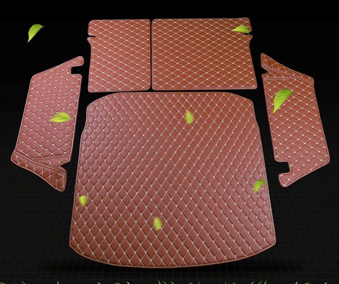 Personalized Leather Car Mats – Add Your Own Text + Photo, Custom Image Printing, Unique Gift-Ready Floor Liners Full Set Fit Most Cars- Beige