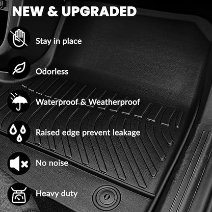 Auxko All Weather Floor Mats Cargo Mat Fit for Kia Sportage PHEV 2025 2024 2023 TPE Floor Liner Trunk Mat Sportage Accessories All Season Odorless Anti-Slip Black