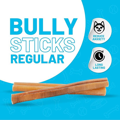 Sitka Farms Bully Sticks, Long Lasting Natural Dog Chews, 6 Inch – 40 Count