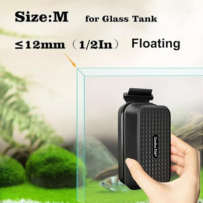Carefree Fish Aquarium Super Strong Magnetic Cleaner for Glass Fish Tank Magnet Brush with Algae Scrapers Floating