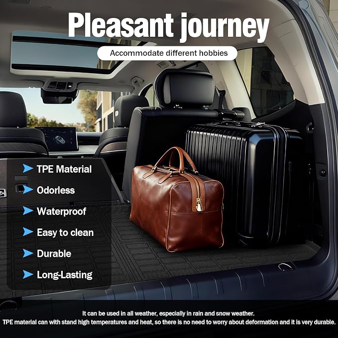 Yakitoko 3D TPE Car Trunk Cargo Liner Mat for Buick Encore GX AWD 2020-2026 Custom Fit All-Weather Waterproof Floor Protection, Heavy Duty & Odorless