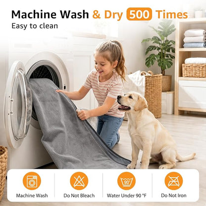 Dog Pee Pad Washable 82x102 Extra Large,Absorb Reusable Whelping Pads, Non-Slip Puppy Training Pads, Waterproof Floor Mat for Potty Training, Playpen,Incontinence,Housebreaking,Bed