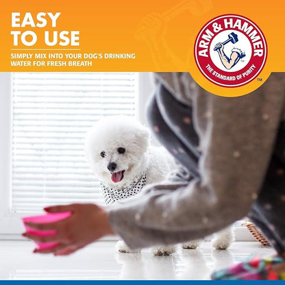Arm & Hammer Clinical Care Dental Rinse for Adult Dogs, Odorless Flavorless No Taste Water Additive for Dog Dental Care, Helps Reduce Tartar & Freshen Breath, 16 Fl Oz - 2 Pack