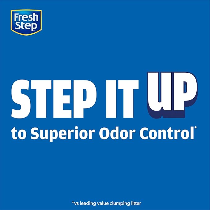 Fresh Step Clumping Litter with Febreze Freshness Gain Original Scent, Low-Dust Formula with Ammonia Block Technology, 14 lb. Box (Pack of 2)