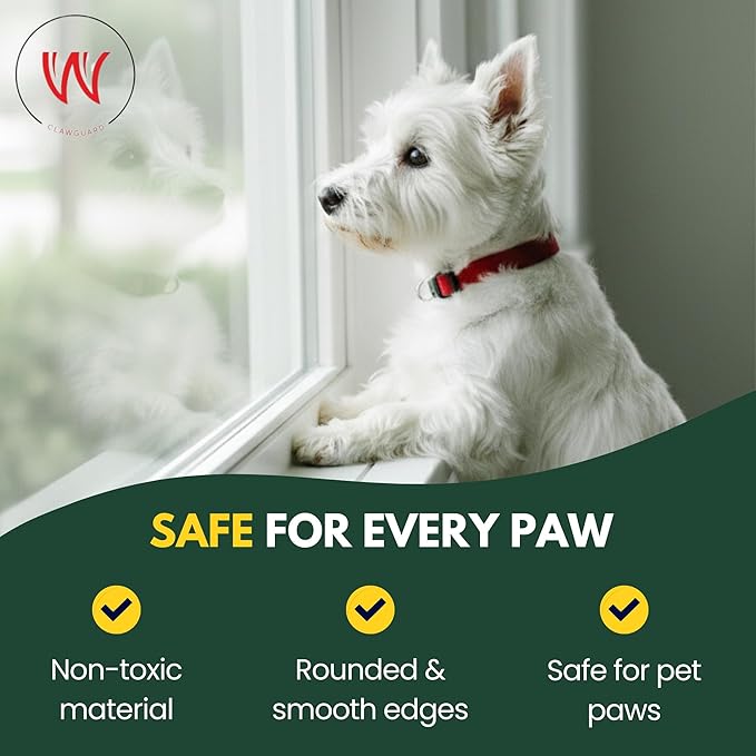 CLAWGUARD Plexiglass Window Sill Protector – Thick Crystal Clear Window Sill Cover & Extender – Window Ledge Protector for Dogs & Cats (35.5in. x 2.25in.)