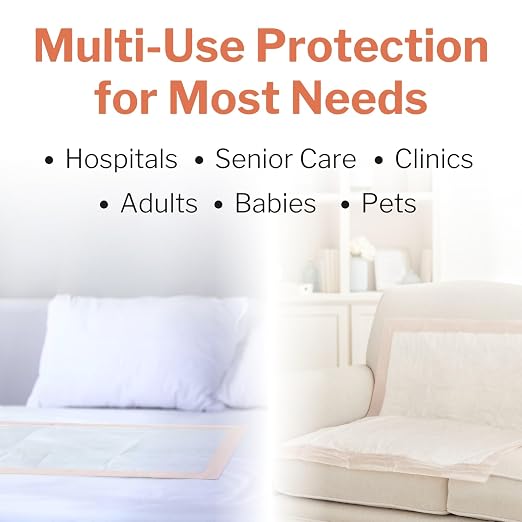 McKesson Underpads Bed Pads, Heavy Absorbency, 30 x 36 in, 50 ct | Chux Pads for Adults and Elderly, Baby Changing, Pee Pad for Pets