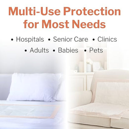 McKesson Underpads Bed Pads, Heavy Absorbency, 30 x 36 in, 500 ct | Chux Pads for Adults and Elderly, Baby Changing, Pee Pad for Pets