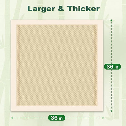 MIZOK Bamboo Dog Pee Pads Highly Absorbent No Leak XXL 36x36in 100Ct | Thick Bamboo Fibers Instantly Absorb Liquid and Neutralize Bad Odors Keeping Your Indoor Living Space Clean and Leak Proof
