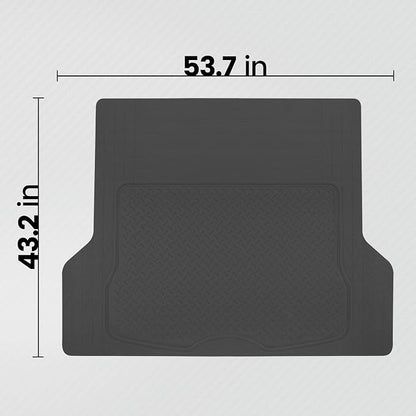 Heavy Duty Cargo Liner Floor Mat-All Weather Trunk Protection, Trimmable to Fit & Durable HD Rubber Protection for Car SUV Sedan Auto