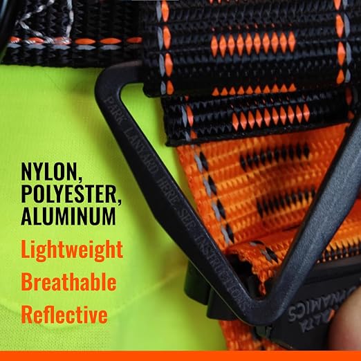 Razorback Elite MAXX - Safety Harness and Fall Protection Kit with Sewn in Lumbar Support Belt and Built-in Rescue Handles for Fall Arrest, OSHA & ANSI Compliant (Large-XLarge)