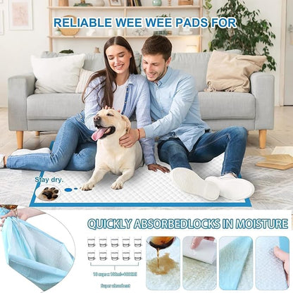 XXXXL Puppy Pee Pads for Dogs 36"x51" 100 Count, Extra Large Dog Pee Pads, Leak-Proof & Super Absorbent Dog Pee Pads, Thicken Disposable Potty Pads Puppy Training Pads for Cats Rabbits