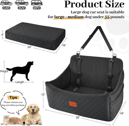 Dog Car Seat for Medium & Large Dogs Up to 55lbs. Everyday comfort that fits naturally into your space.