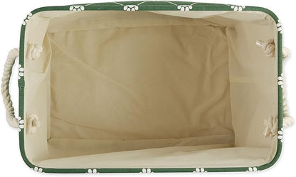 Bone Dry Pet Storage Collection Paw and Bone Print, Large Rectangle, 17.5x12x15 Hunter Green Trellis