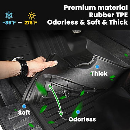 Auxko All Weather Floor Mats Cargo Mat Fit for Kia K5 FWD 2021-2026 & Hyundai Sonata (Only FWD & Including Hybrid) 2020-2026 TPE Liners Accessories Guard Odorless Anti-Slip All Season Black