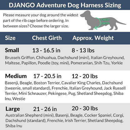 Adventure Dog Harness - Stylish and Durable Medium Dog Harness for Outdoor Adventures and Everyday Wear - Indigo Blue Neoprene Adjustable Harness for Dogs with Reflective Piping, Brass D-Ring