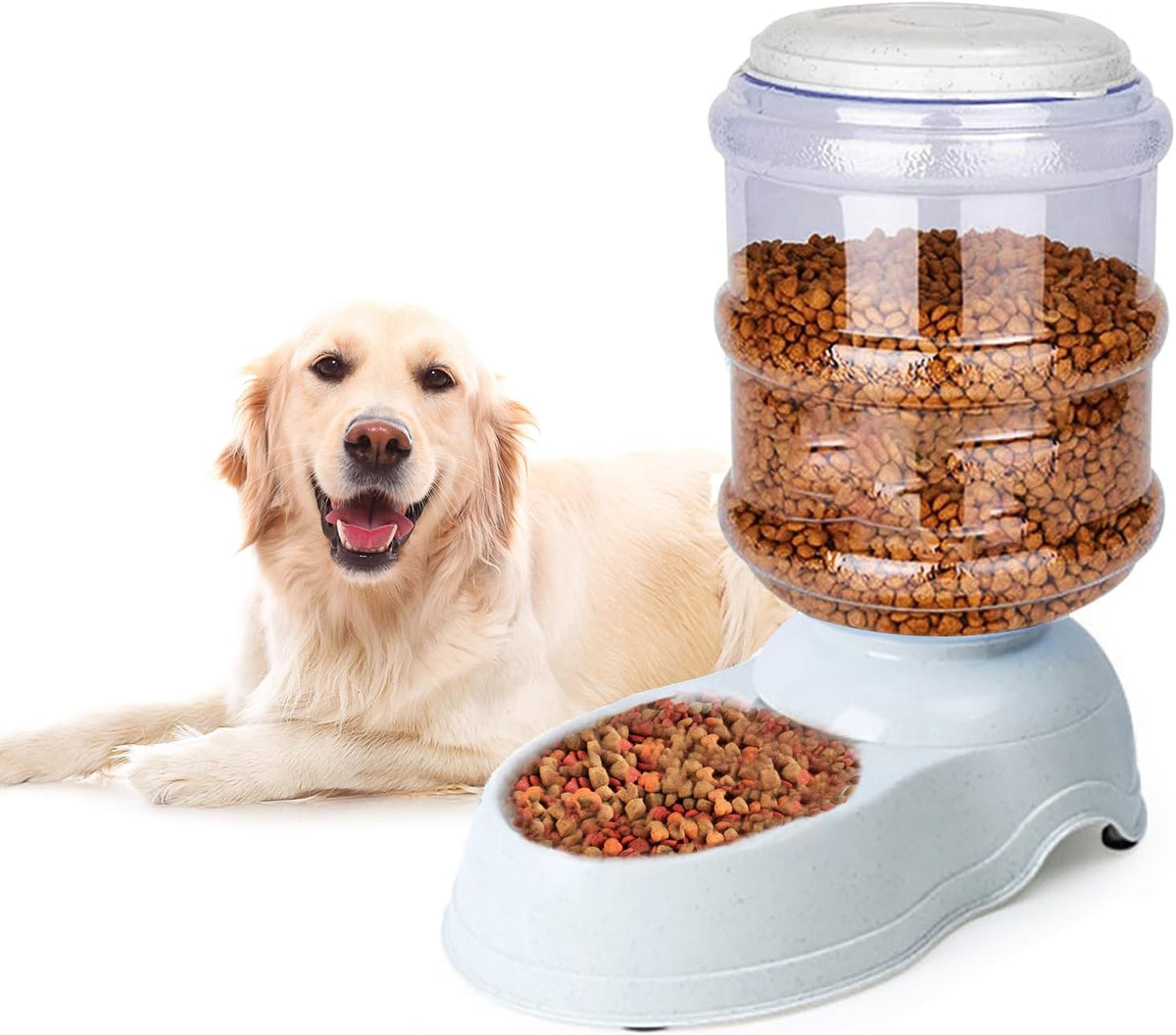 Automatic Dog Feeders - 3 Gallon Capacity Gravity Food Dispenser for Large Dogs and Cats