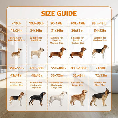 Dog Pee Pad Washable 65x48 Large, Fast Absorption Reusable Puppy Pads | Waterproof, Non-Slip, Bone Print, Pet Training Pads for Whelping, Dog Playpen, Incontinence, Housebreaking