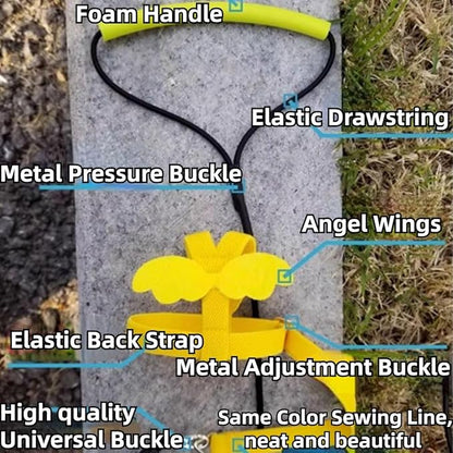 Pet Parrot Bird Harness and Leash, Adjustable Training Design Anti-Bite, Bird Nylon Rope with Cute Wing for Lovebird Budgie African Grey Macaw Conure (Blue,2XL)