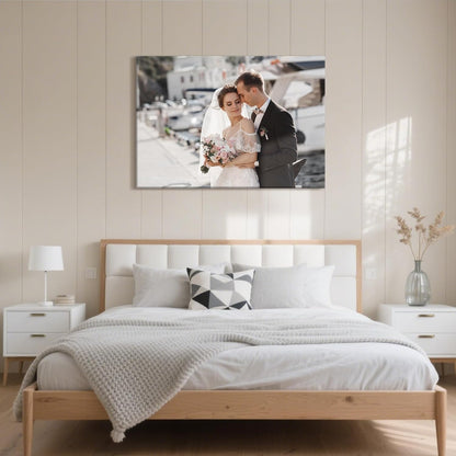 Personalized Custom Canvas Prints with Your Photos & Text, Customized Picture Print, Transform Own Images Into Framed Wall Art Digitally Printed Photo to Canvas, Keepsakes Gifts for Family 40x28’’