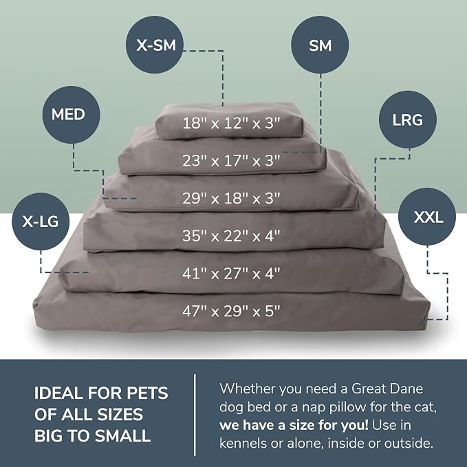 Naturepedic Organic Pet Bed Cover - Washable Waterproof Mattress Protector - Removable Cover for Dog and Cat Bed - Small