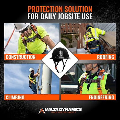 Razorback Elite MAXX - Safety Harness and Fall Protection Kit with Sewn in Lumbar Support Belt and Built-in Rescue Handles for Fall Arrest, OSHA & ANSI Compliant (XXLarge)