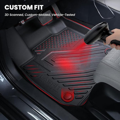 LASFIT Floor Mats & Backrest Mats & Cargo Mat for Nissan Rogue 2026 2025 2024 2023 2022 2021 (Not Fit Rogue Sport), All Weather TPE Custom Fit Floor Liners Car Mats Accessories, Black