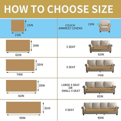 HAOMAIJIA Waterproof Couch Cover for Dogs Washable,Faux Fur Pet Couch Covers for Sofa,Soft Dog Bed Cover Non-Slip Couch Covers for 3 Cushion Couch Sofa Pet Friendly (Khaki, 23" x 23" 2 Pack)