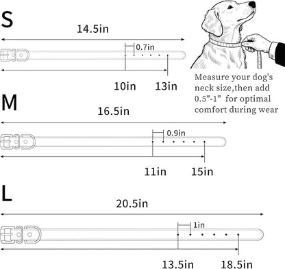 Rose Red Soft Leather Dog Collar for Small,Medium, Large Dog, Comfortable and Adjustable (Wide: 0.75'' for Dog's Neck: 10''~14'', Rose Red, M)