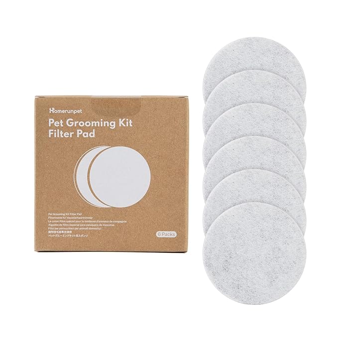 Homerunpet Filter Pad for Pet Grooming Kit, Filter Replacement for Fresh Air, 6 Packs