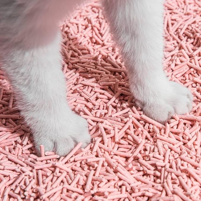 Michu Tofu Cat Litter Natural Clumping Tofu Cat Litter, Fast Clumping and Easily Scoop-able 5.5lb/88oz 5 Scents - Peach, 4 Pack