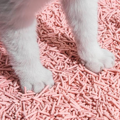 Michu Tofu Cat Litter Natural Clumping Tofu Cat Litter, Fast Clumping and Easily Scoop-able 5.5lb/88oz 5 Scents - Peach, 4 Pack