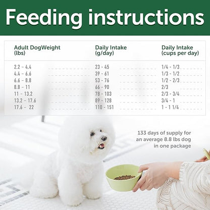Nature's Protection Dry Dog Food for Small Breed - High Protein Tear Stain Diet for White & Light Fur Adult Dogs - Small Bites Kibble (Superior Care - Lamb and Rice, 22 lb)